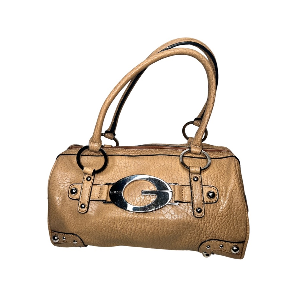 Y2K style Guess tan purse with handles